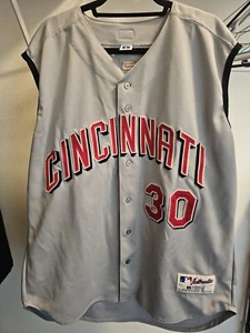 Russell Ken Griffey Jr Cincinnati Reds Sleeveless Authentic Jersey sz. 52 vtg - Picture 1 of 7