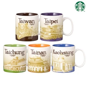 Juego de 5 tazas marcadoras STARBUCKS Taiwan Collector's Series grandes 16 oz JAPÓN NUEVO - Imagen 1 de 17