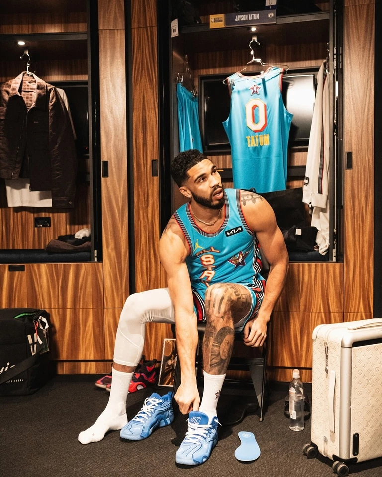 Foto de baloncesto de la NBA Jayson Tatum 2025 All-Star Game Locker Boston Celtics 8x10 Foto 1 de 1