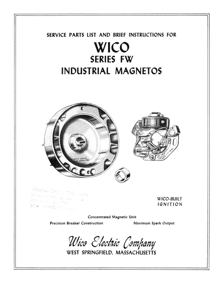 Wico Series FW Industrial Magnetos  (please read description) - Image 1 of 1