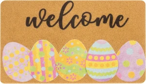 Easter-Decorative-Welcome-Doormat Outdoor-Entrance Easter Eggs Door Mat Non Slip - Picture 1 of 12