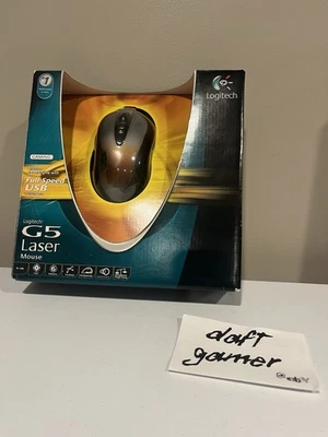 Logitech G5 USB Laser Gaming Mouse - Black/Orange Used Worn Working WITH WEIGHTS - Image 1 of 4