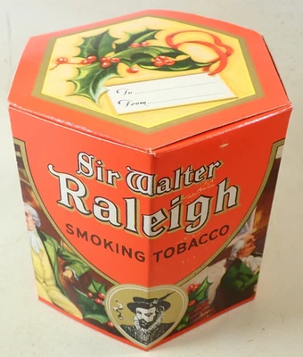 Sir Walter Raleigh Navidad Vacío Regalo Publicidad Tabaco Lata Caja de Exhibición Foto 1 de 4