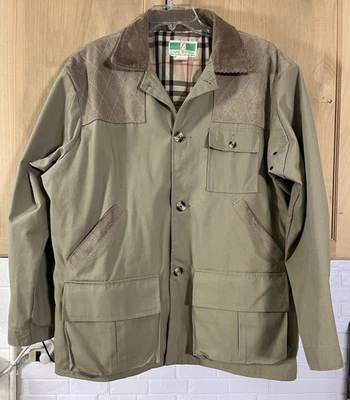 Game Winner Sportswear Outdoor Hunting Field Coat Sz Lg Burberry Plaid Lining - Image 1 of 4