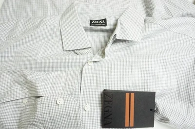 Ermenegildo Zegna Centoquaranta Sarga Blanco Gris Cuadros Talla XL NUEVO  Foto 1 de 4