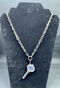 Charles Hubert Paris Women's Key Watch Necklace - New Battery 18”L - Picture 1 of 4