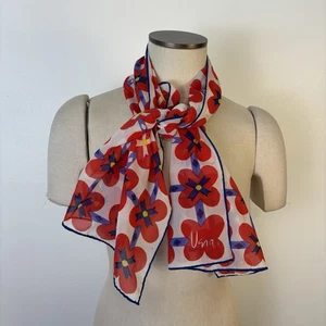 VTG Uana Womens Rectangular Scarf Mod Colorful - Picture 1 of 11