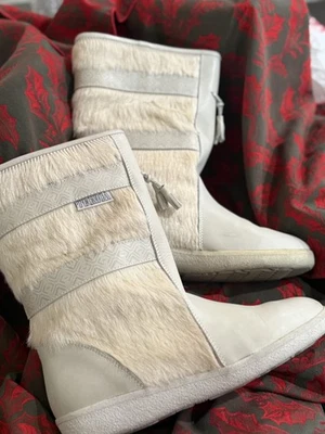 Botas de invierno Tecnica vintage marfil piel de vaca/cabra Apres para mujer talla 41 Foto 1 de 4