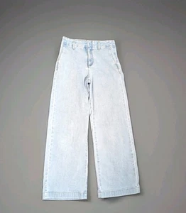 Country Road Australian Cotton Blend Light Wash Wide Leg Jeans Size 8 Womens - Picture 1 of 9