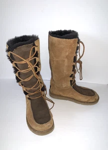 UGG Chestnut Stiefel groß Lammfell gefüttert Uptown Spitze Australien Größe 7 Damen - Bild 1 von 7