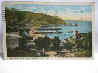 1926 ISLAND PHARMACY CO AVALON POSTCARD AVALON BAY MAIN VIEW CATALINA ISLAND CAL - Image 1 of 2
