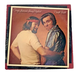 GEORGE JONES & JOHNNY PAYCHECK DOUBLE TROUBLE VINYL LP 35783 EPIC RECORDS - Picture 1 of 5