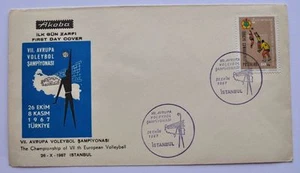 1964 Turkey Istanbul European Volleyball Championship Stamped FDC Cover - Picture 1 of 2