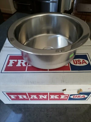 FRANKE  ROUND   SINK USRSK602 MADE IN DENMARK 18 GA 2 INCH DRAIN - Image 1 of 4