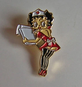 BETTY BOOP sexy Nurse red pin badge - Picture 1 of 1