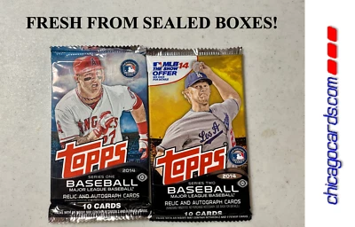 2014 Topps 1&2 HOBBY Packs (Mike Trout Bryce Harper Machado Aaron Koufax AUTO)? - Image 1 of 4