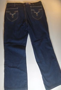 VTG Maverick Jeans 34x28.5 Med Straight USA TALON ZIP WHITE STITCH SEAMS/POCKETS - Picture 1 of 12