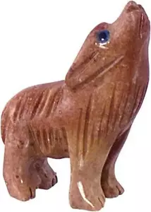 Tótem de Bolsillo Dolomita Peruana Lobo, Animal Espíritu, ¡Preocúpate Piedra de Confort! - Imagen 1 de 6