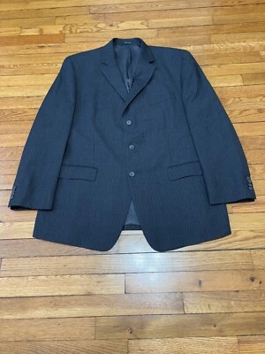 Chaqueta Blazer Michael Kors Para Hombre Talla 46R Gris Rayas 3 Botones Abrigo Deportivo Foto 1 de 4