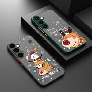 Funda delgada mate a prueba de golpes Navidad para Samsung S23 Ultra S22 S21 A54 A53 - Imagen 1 de 14