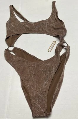 Skims Monokini Cutout Swimsuit Glitter OnePiece JSP Size 4X - Image 1 of 4