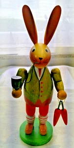 Amsel Osterhase Ostern Mann Pfeiffe Mohrrübe bunte Holzfigur OVP - Sammlerstück - Bild 1 von 21