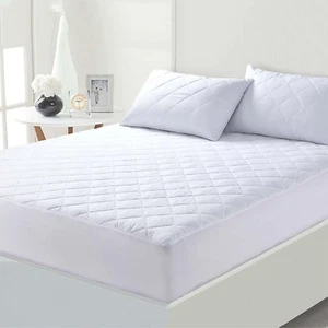 Hotel Quality Extra Deep Quilted Mattress Protector Bed Fitted Topper Cover UK - Picture 1 of 6