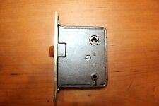 Restored Antique Cast Iron Mortise Lock & Solid Bronze Faceplate 1-2-3  R-83