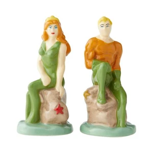 Aquaman & Mera DC Comics Ceramic Salt and Pepper Enesco New in Package - Picture 1 of 2