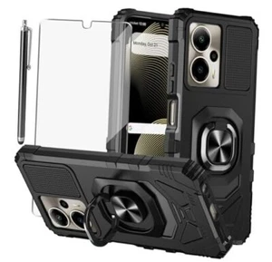 for Cricket Outlast 5G 2024 Case, with Tempered Glass Screen Protector Heavy - Picture 1 of 8