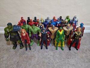 12" Preloved DC and Marvel Figures Action Figures including Thor Hulk Batman etc