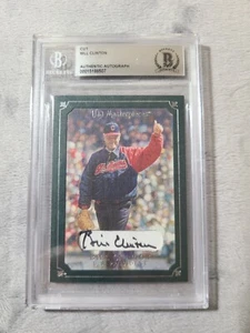 Bill Clinton Signed Cut Card UD Masterpiece Beckett - Picture 1 of 7
