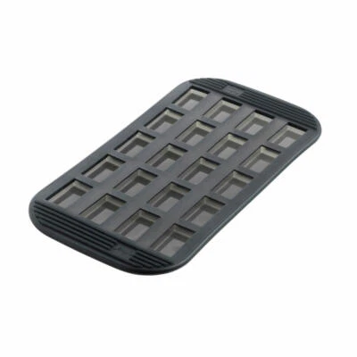 Mastrad Backform für 20 Mini-Financiers Gebäckform Backblech Silikonform Grau - Bild 1 von 3