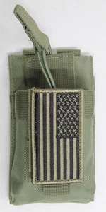 Grüne MOLLE Funk Tasche + FLAGGE Patch für Baofeng UV-S9 UV-9R Motorola MS350 T100 - Bild 1 von 2