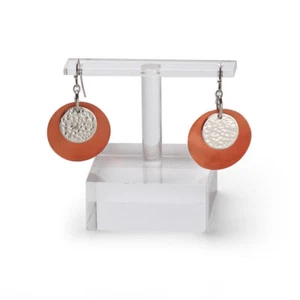 12 Acrylic Earring Displays 2 ¾ ” x ⅓” x 2 ½” T-Bar Showcase Pierced Retail  - Picture 1 of 2