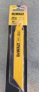 🔥🔥🔥  Dewalt 6" 14Tpi Bi-Metal Reciprocating Blade Pack of 5 New Sealed🔥🔥🔥 - Picture 1 of 3