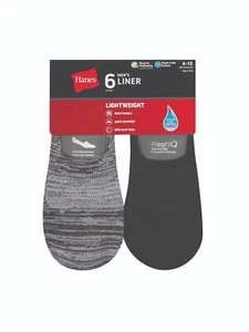 Paquete de 6 calcetines ligeros para hombre Hanes® "FreshIQ®~Transpirable~Talón antideslizante" - Imagen 1 de 14