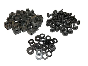 Tuercas y tornillos para jaula RackGold® 10-32 con lavadora paquete de 25 hechos en EE. UU. G1032-SPW-B25 - Imagen 1 de 11