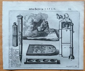 Japan Writing Scripture - Original Engraving Montanus - 1670 - Picture 1 of 1