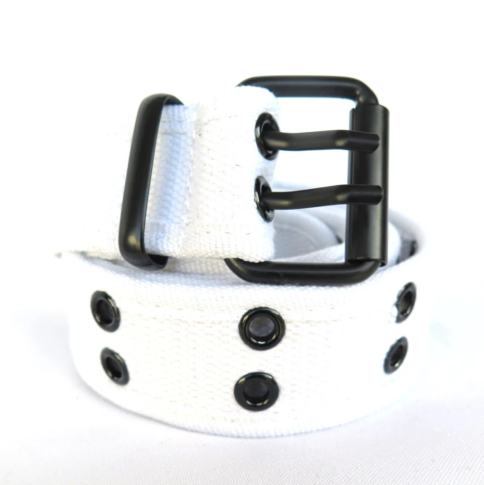 High Quality Men Women Unisex 2 Holes Grommet Stitched Military Web Canvas Belt - Image 1 of 1