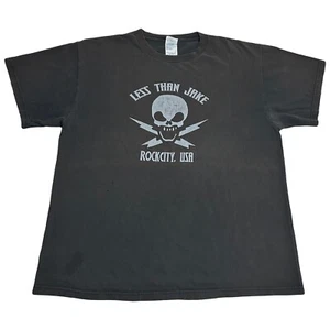 Vintage Less Than Jake Band T-Shirt Herren Large Rockcity USA Faded Black Y2K - Bild 1 von 8