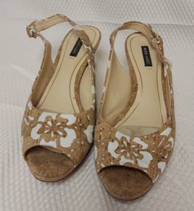 Alex Marie womens shoe cork texture over smooth fabric Unique design/material - Picture 1 of 5