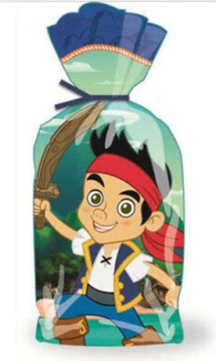 JAKE Neverland Pirates Birthday Party treat LOOT BAGS supplies 16pcs for goodies - Image 1 of 2