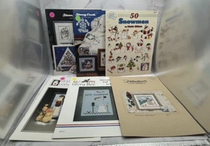 Konvolut 6 Schneemann Schneemänner Kreuzstich Muster Bücher und Broschüren Vintage - Bild 1 von 3