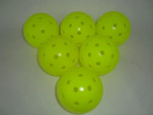 New 6 Franklin X-40 Pickleball Outdoor Ball set of 6 Optic Yellow - Picture 1 of 11