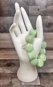 Plunder Jewelry Chunky Mint Green Acrylic Stretch Bracelet Madison 6.5” New Box - Picture 1 of 6