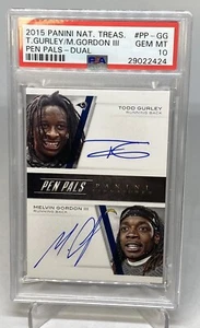2015 Nat Treasures Todd Gurley Melvin Gordon ROOKIE RAMS DUAL AUTO PSA 10 POP 4 - Picture 1 of 10