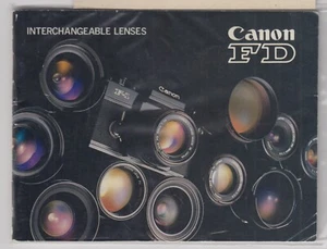 CANON FD LENTILLES INTERCHANGEABLES NOTICE DU PROPRIÉTAIRE # 87 - Photo 1 sur 1