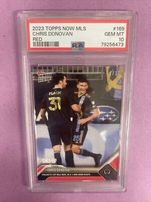 2023 Topps Now MLS Chris Donovan #169 Rookie CALL-UP RED 04/10 PSA 10 POP-1 (R5) - Image 1 of 4