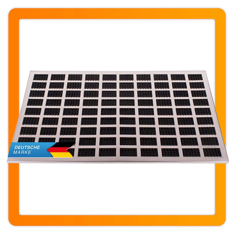 Fußmatte Edelstahl Fußabtreter Fussmatte Metall Schmutzfänger Schmutzfangmatte - Bild 1 von 4